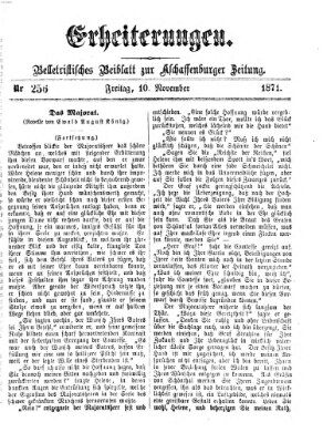 Erheiterungen (Aschaffenburger Zeitung) Freitag 10. November 1871