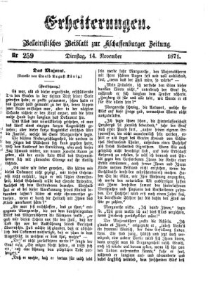 Erheiterungen (Aschaffenburger Zeitung) Dienstag 14. November 1871