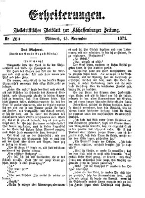 Erheiterungen (Aschaffenburger Zeitung) Mittwoch 15. November 1871