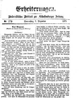 Erheiterungen (Aschaffenburger Zeitung) Donnerstag 7. Dezember 1871