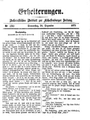 Erheiterungen (Aschaffenburger Zeitung) Donnerstag 21. Dezember 1871