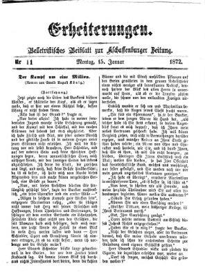 Erheiterungen (Aschaffenburger Zeitung) Montag 15. Januar 1872