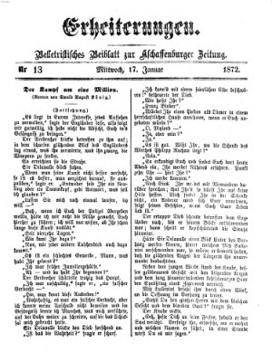 Erheiterungen (Aschaffenburger Zeitung) Mittwoch 17. Januar 1872