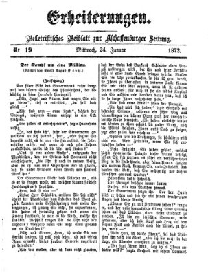 Erheiterungen (Aschaffenburger Zeitung) Mittwoch 24. Januar 1872