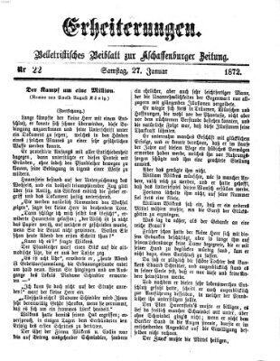 Erheiterungen (Aschaffenburger Zeitung) Samstag 27. Januar 1872