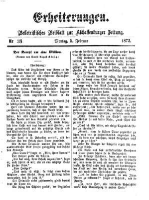 Erheiterungen (Aschaffenburger Zeitung) Montag 5. Februar 1872