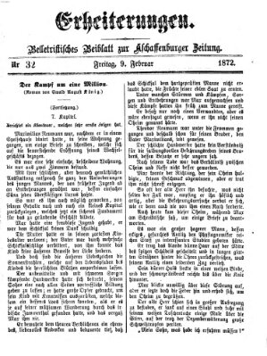 Erheiterungen (Aschaffenburger Zeitung) Freitag 9. Februar 1872