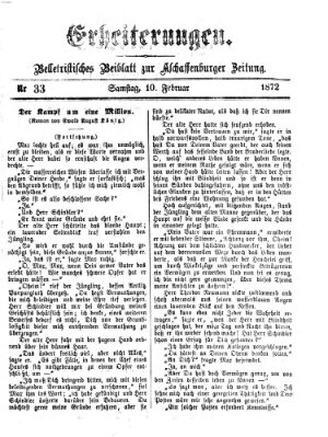 Erheiterungen (Aschaffenburger Zeitung) Samstag 10. Februar 1872