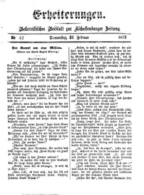 Erheiterungen (Aschaffenburger Zeitung) Donnerstag 22. Februar 1872