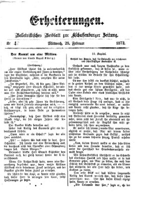 Erheiterungen (Aschaffenburger Zeitung) Mittwoch 28. Februar 1872