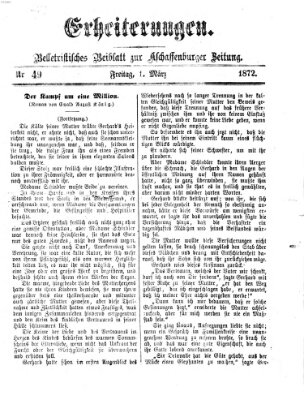 Erheiterungen (Aschaffenburger Zeitung) Freitag 1. März 1872