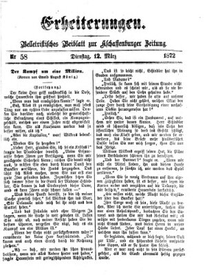 Erheiterungen (Aschaffenburger Zeitung) Dienstag 12. März 1872