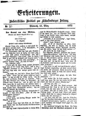 Erheiterungen (Aschaffenburger Zeitung) Mittwoch 13. März 1872