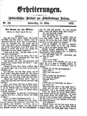Erheiterungen (Aschaffenburger Zeitung) Donnerstag 14. März 1872
