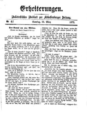 Erheiterungen (Aschaffenburger Zeitung) Samstag 23. März 1872