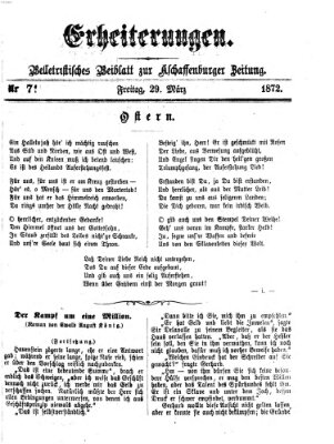 Erheiterungen (Aschaffenburger Zeitung) Freitag 29. März 1872