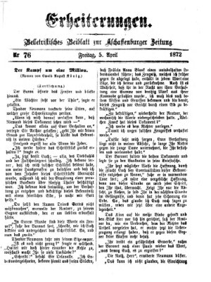 Erheiterungen (Aschaffenburger Zeitung) Freitag 5. April 1872