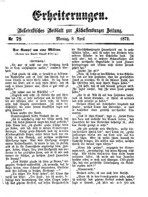 Erheiterungen (Aschaffenburger Zeitung) Montag 8. April 1872