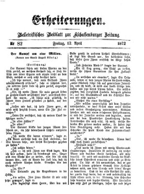 Erheiterungen (Aschaffenburger Zeitung) Freitag 12. April 1872