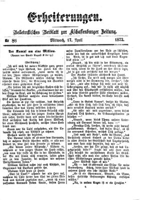 Erheiterungen (Aschaffenburger Zeitung) Mittwoch 17. April 1872