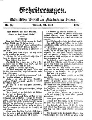 Erheiterungen (Aschaffenburger Zeitung) Mittwoch 24. April 1872