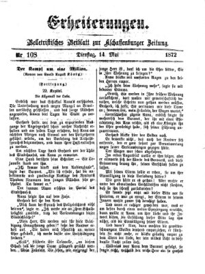 Erheiterungen (Aschaffenburger Zeitung) Dienstag 14. Mai 1872