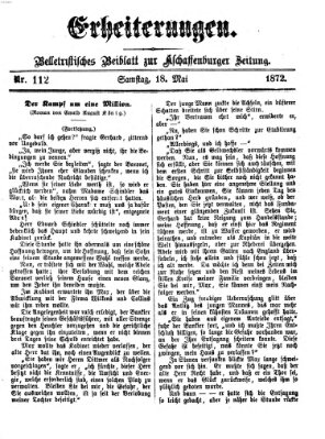 Erheiterungen (Aschaffenburger Zeitung) Samstag 18. Mai 1872