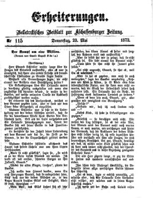 Erheiterungen (Aschaffenburger Zeitung) Donnerstag 23. Mai 1872