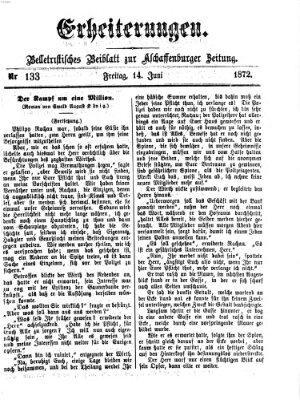 Erheiterungen (Aschaffenburger Zeitung) Freitag 14. Juni 1872