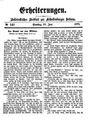 Erheiterungen (Aschaffenburger Zeitung) Samstag 22. Juni 1872