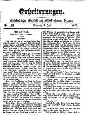 Erheiterungen (Aschaffenburger Zeitung) Mittwoch 3. Juli 1872
