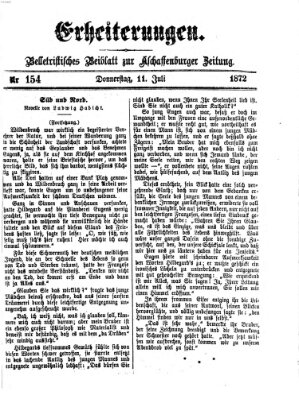 Erheiterungen (Aschaffenburger Zeitung) Donnerstag 11. Juli 1872