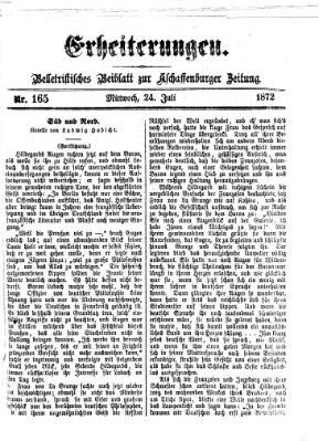 Erheiterungen (Aschaffenburger Zeitung) Mittwoch 24. Juli 1872