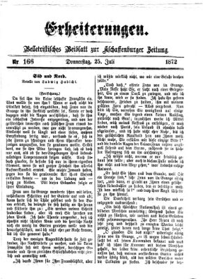 Erheiterungen (Aschaffenburger Zeitung) Donnerstag 25. Juli 1872