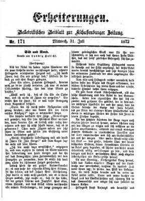 Erheiterungen (Aschaffenburger Zeitung) Mittwoch 31. Juli 1872