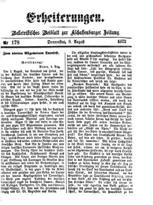 Erheiterungen (Aschaffenburger Zeitung) Donnerstag 8. August 1872