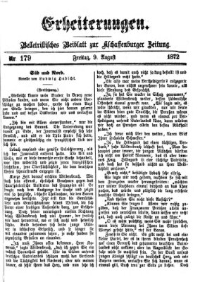 Erheiterungen (Aschaffenburger Zeitung) Freitag 9. August 1872