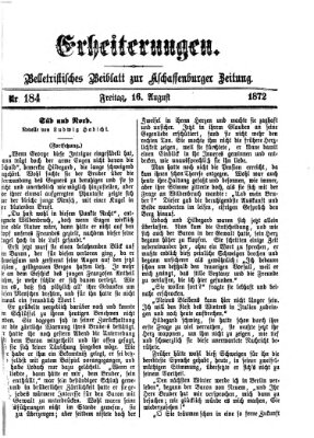 Erheiterungen (Aschaffenburger Zeitung) Freitag 16. August 1872