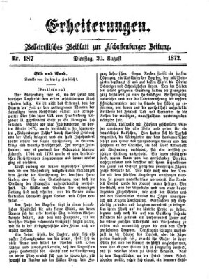 Erheiterungen (Aschaffenburger Zeitung) Dienstag 20. August 1872