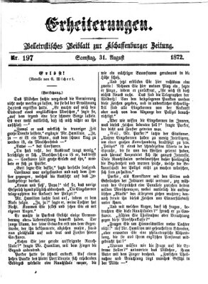 Erheiterungen (Aschaffenburger Zeitung) Samstag 31. August 1872