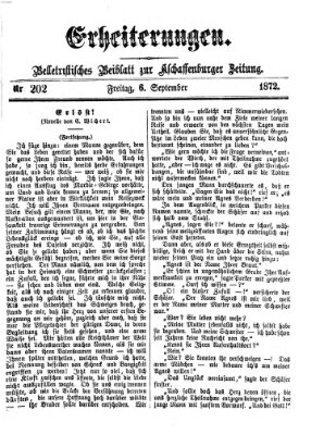 Erheiterungen (Aschaffenburger Zeitung) Freitag 6. September 1872