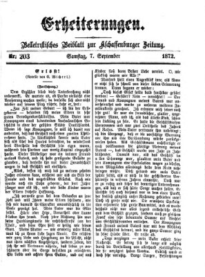 Erheiterungen (Aschaffenburger Zeitung) Samstag 7. September 1872