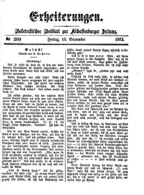 Erheiterungen (Aschaffenburger Zeitung) Freitag 13. September 1872