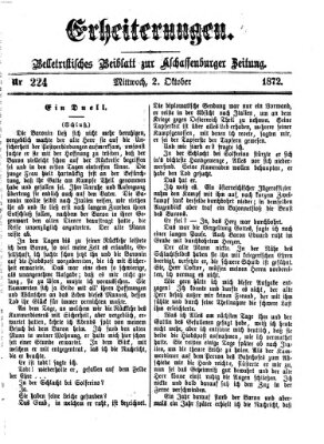 Erheiterungen (Aschaffenburger Zeitung) Mittwoch 2. Oktober 1872