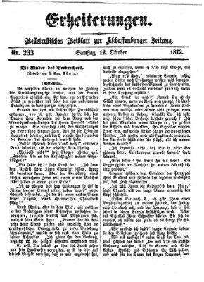 Erheiterungen (Aschaffenburger Zeitung) Samstag 12. Oktober 1872