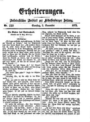 Erheiterungen (Aschaffenburger Zeitung) Samstag 2. November 1872