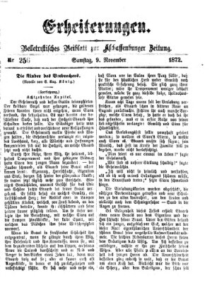 Erheiterungen (Aschaffenburger Zeitung) Samstag 9. November 1872