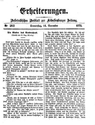 Erheiterungen (Aschaffenburger Zeitung) Donnerstag 14. November 1872