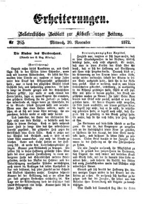 Erheiterungen (Aschaffenburger Zeitung) Mittwoch 20. November 1872
