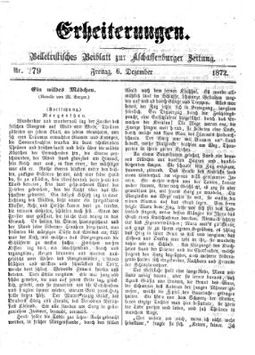 Erheiterungen (Aschaffenburger Zeitung) Freitag 6. Dezember 1872